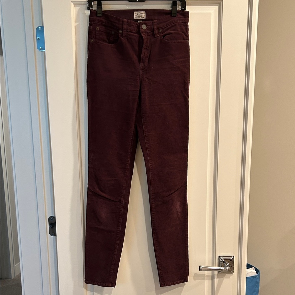 J. Crew Women's Dark Red Skinny Jeans